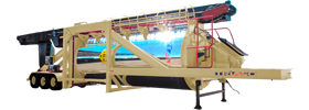 Tambor secador de 110-160 Tmph, en posición de transporte